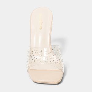 Bebe Madilynn Heels Nude/Faux 6.5